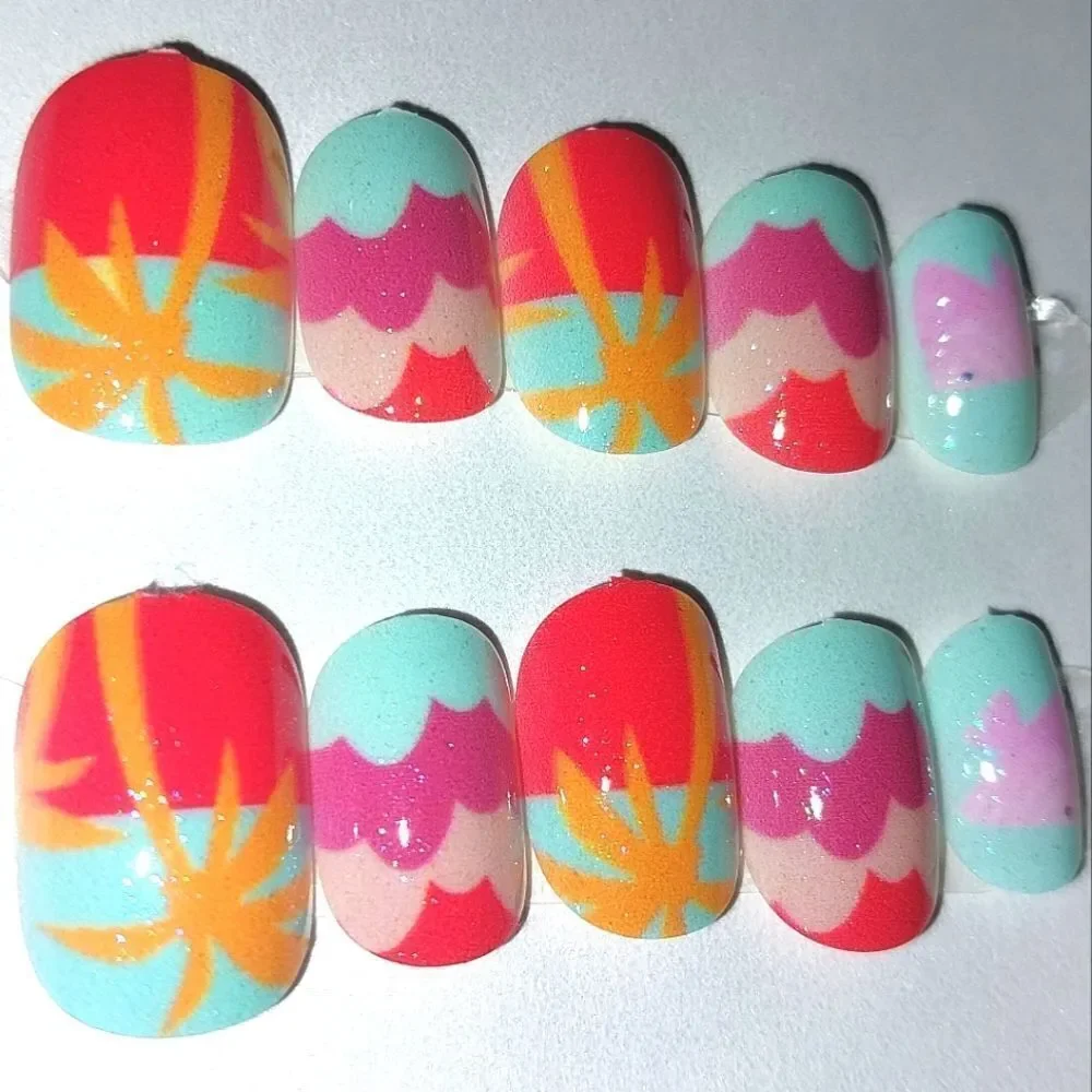 Kids custom 10pc  press on nails for girls and teens